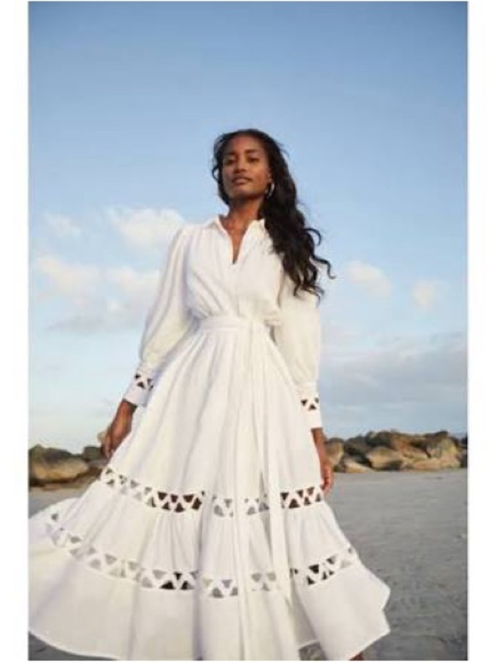 Lisa Marie Fernandez White Linen Maxi Dress